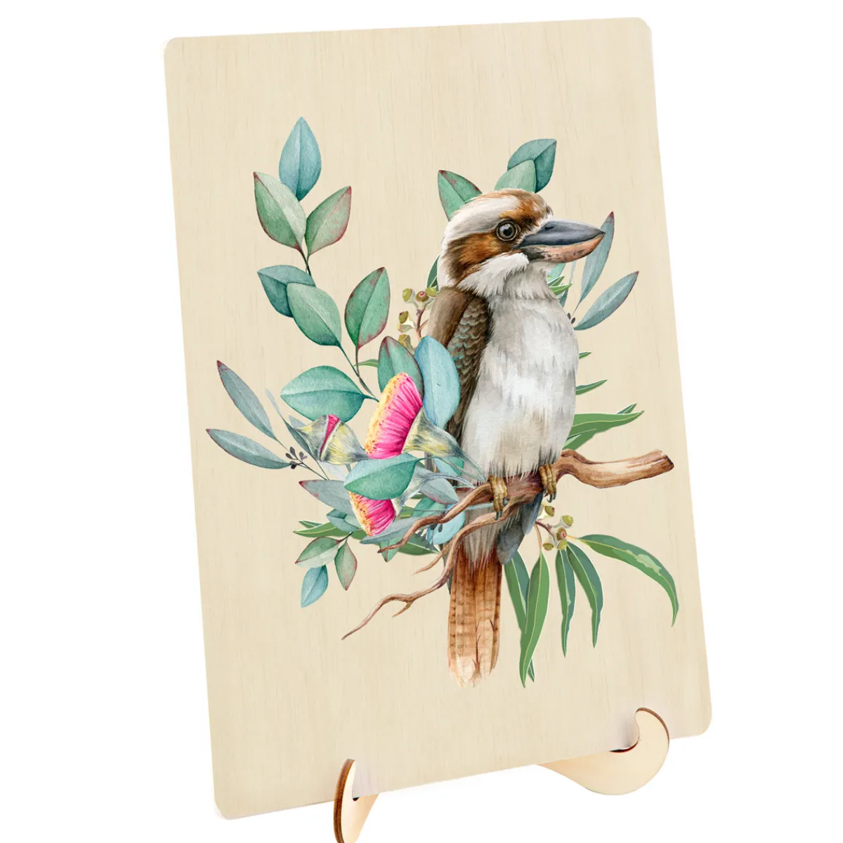 Australian Geographic Puzzles|Arts & Crafts-117 Piece Shaped Wooden Jigsaw Puzzle, Kookaburra