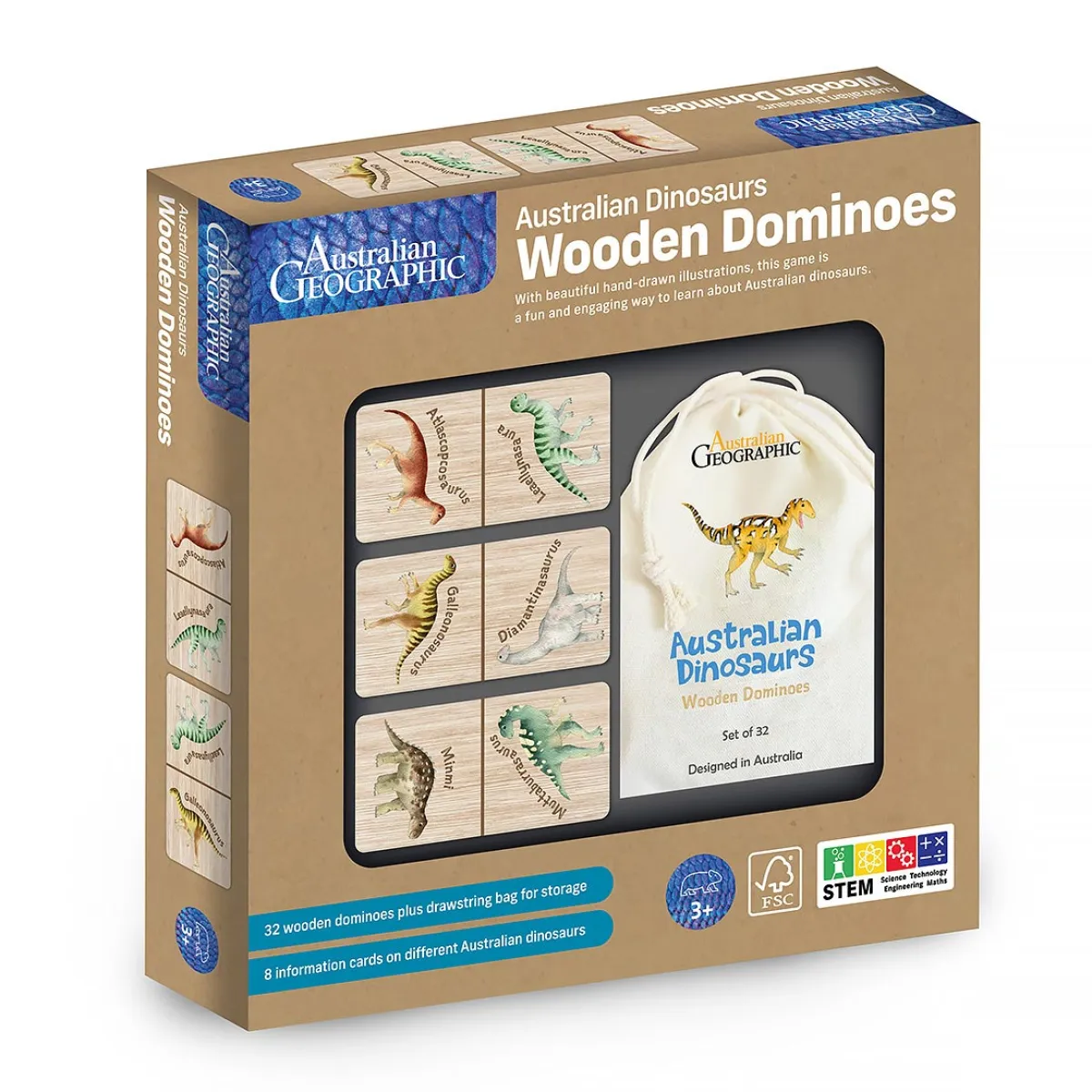 Australian Geographic 5-7 Years|Games-Australian Dinosaur Dominoes