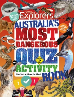 Kids Australian Geographic Activity Books|Animals & Nature-Australia's Most Dangerous Quiz & Activity Book
