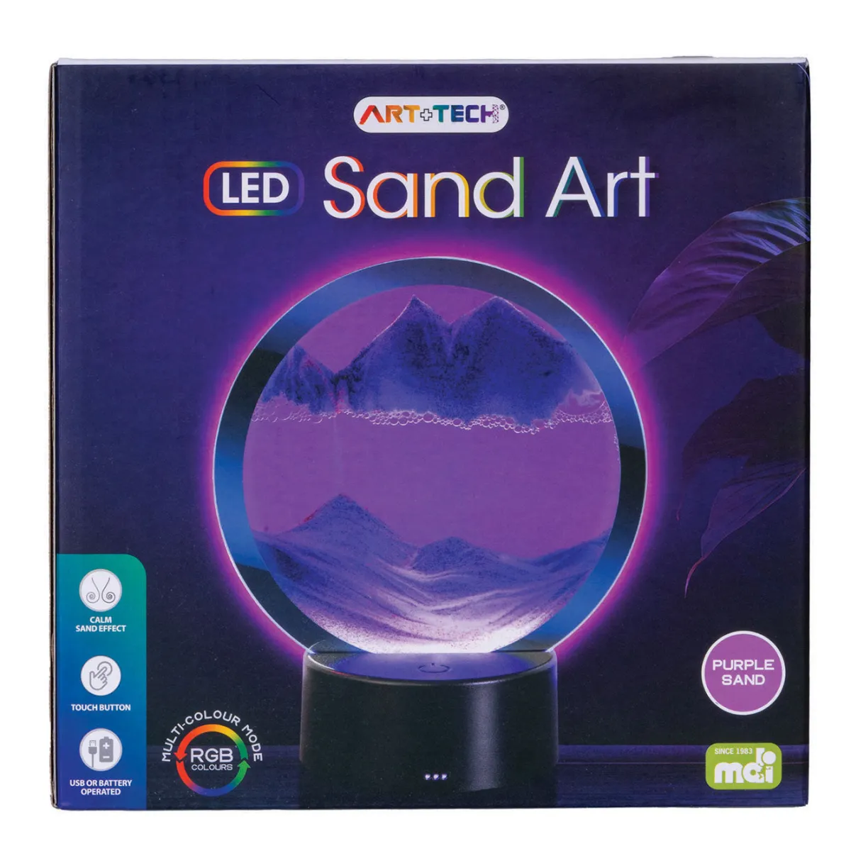 Australian Geographic 8+ Years|Lights-Circular LED Sand Art - Purple