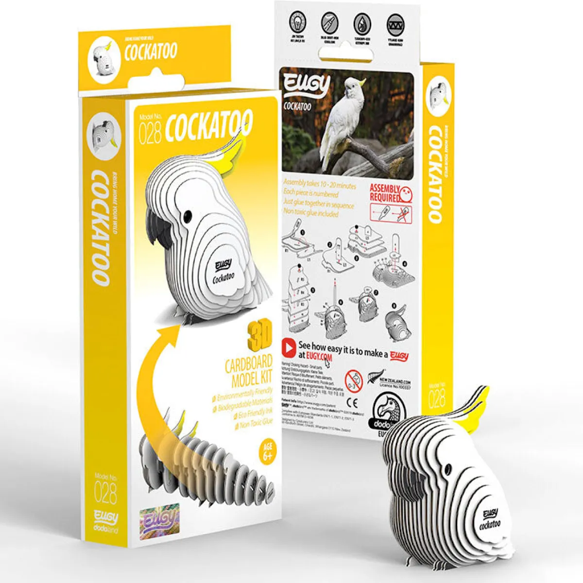 Australian Geographic Puzzles|5-7 Years-Cockatoo 3D Puzzle - by EUGY