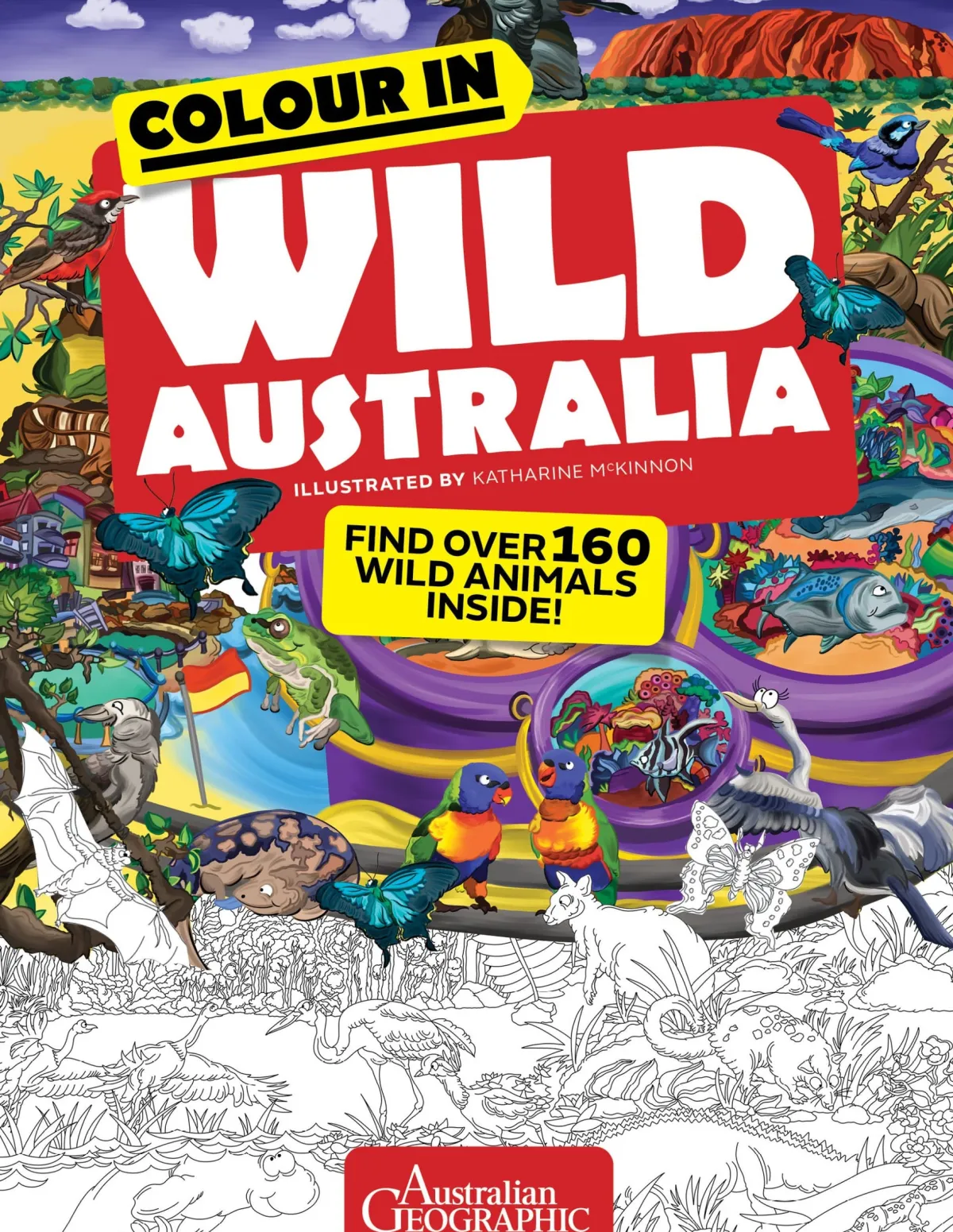 Kids Australian Geographic Activity Books|Age 8+-Colour In Wild Australia