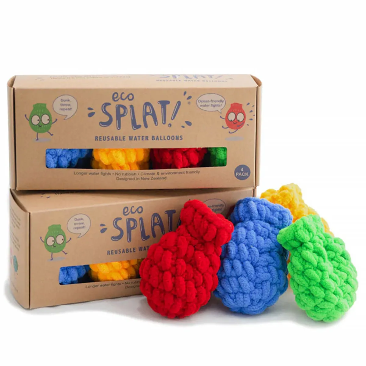 Australian Geographic 8+ Years|5-7 Years-EcoSplat Reusable Water Balloons - 4 pcs