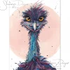 Australian Geographic Accessories|Greeting Cards-Edwina - Emu Greeting Card by Shannon Dwyer