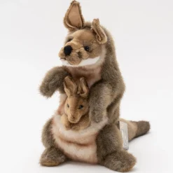 Australian Geographic Plush & Soft Toys|0-24 Months-Hansa Kangaroo And Joey Puppet