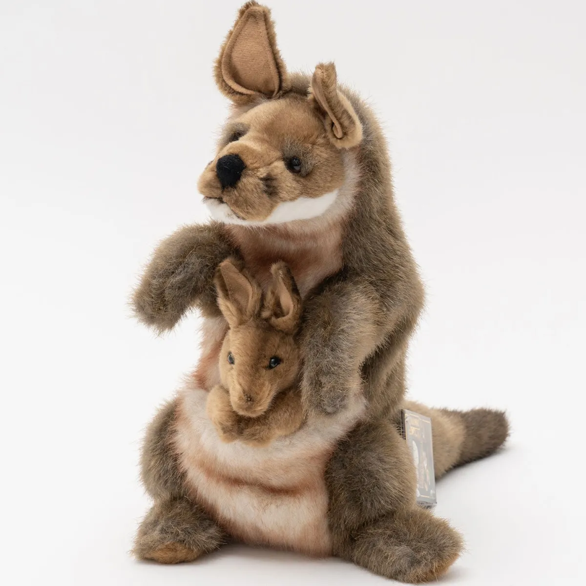 Australian Geographic Plush & Soft Toys|0-24 Months-Hansa Kangaroo And Joey Puppet