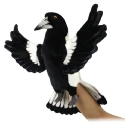 Australian Geographic Plush & Soft Toys|0-24 Months-Hansa Magpie Puppet