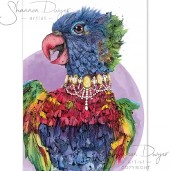 Australian Geographic Accessories|Greeting Cards-Rainbow - Lorikeet Greeting Card by Shannon Dwyer