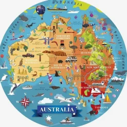 Australian Geographic 8+ Years|Puzzles-Sassi Travel, Learn and Explore - Puzzle and Book Set - Australia, 210 pcs