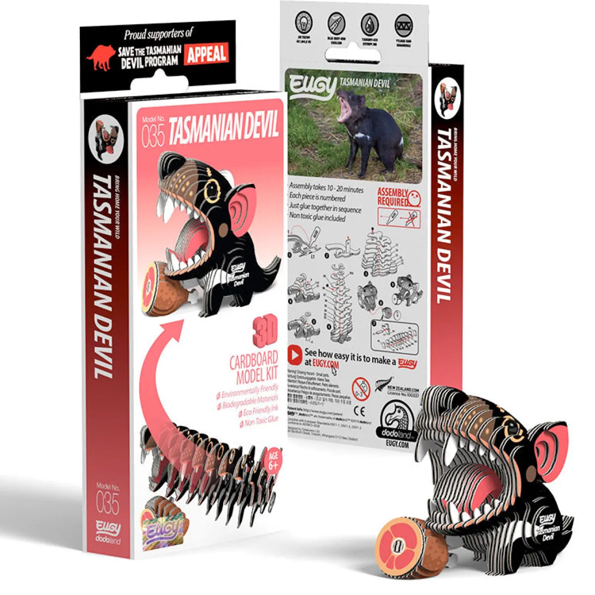 Australian Geographic Puzzles|5-7 Years-Tasmanian Devil 3D Puzzle - by EUGY