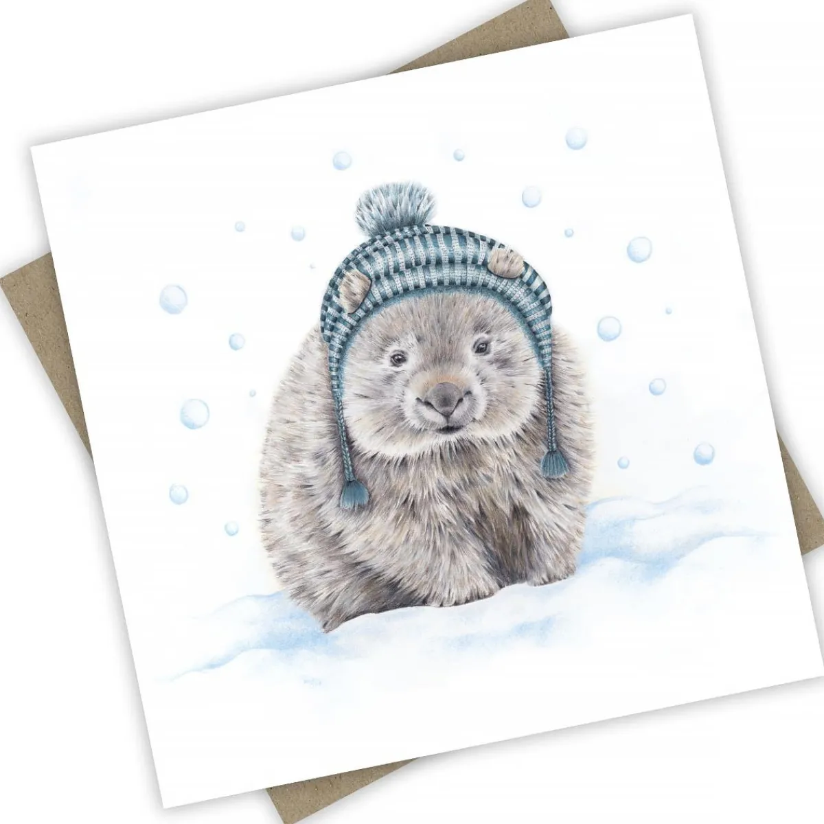 Australian Geographic Accessories|Greeting Cards-William Winter Wombat Greeting Card from PopcornBlue